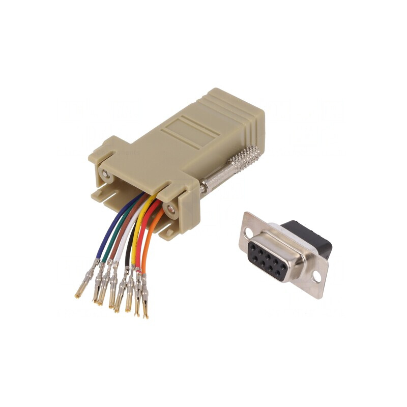 Adaptor D-Sub 9 pini la RJ45 | Electronic-mag.ro | Componente Electronice