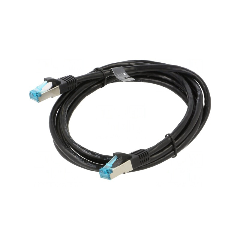 Patch cord F/UTP Cat 5e Negru 2m | Electronic-mag.ro | Componente Electronice
