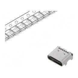 Soclu USB C PCB SMT 90° USB 3.1 | Electronic-mag.ro | Componente Electronice