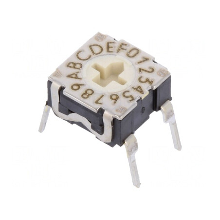 Întrerupător codificare HEX/BCD 16 Poz THT | Electronic-mag.ro | Componente Electronice