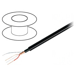 Cablu Microfon Negru OFC 1x2x0,22mm2 | Electronic-mag.ro | Componente Electronice
