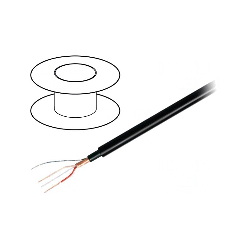 Cablu Microfon Negru OFC 1x2x0,22mm2 | Electronic-mag.ro | Componente Electronice