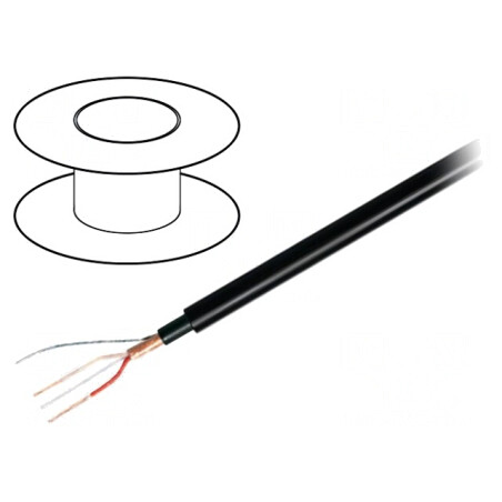Cablu Microfon Negru OFC 1x2x0,22mm2 | Electronic-mag.ro | Componente Electronice