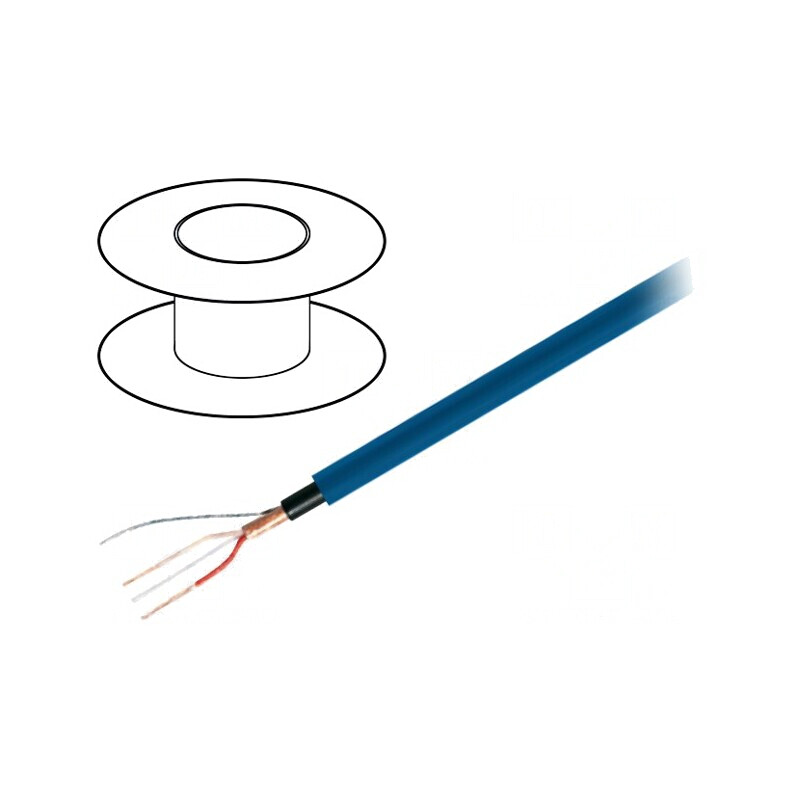 Cablu Microfon Albastru OFC PVC 1x2x0,22mm2 | Electronic-mag.ro | Componente Electronice