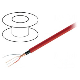 Cablu Microfon OFC 1x2x0,22mm² Roșu