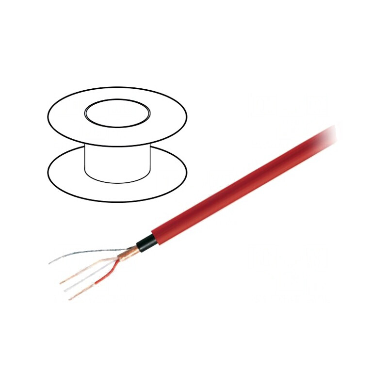 Cablu Microfon OFC 1x2x0,22mm² Roșu | Electronic-mag.ro | Componente Electronice
