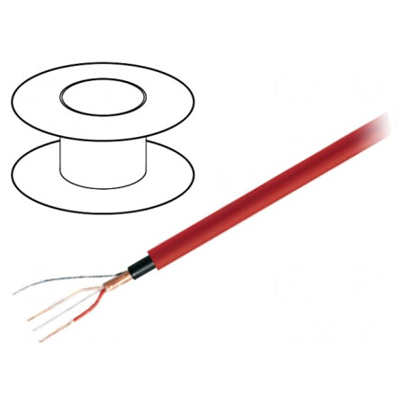 Cablu Microfon OFC 1x2x0,22mm² Roșu | Electronic-mag.ro | Componente Electronice