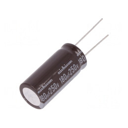 Condensator Electrolitic THT 180uF 250V 16x35.5mm 20% | Electronic-mag.ro | Componente Electronice