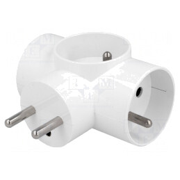 Conector Alimentare AC Splitter 3x Soclu 250V | Electronic-mag.ro | Componente Electronice