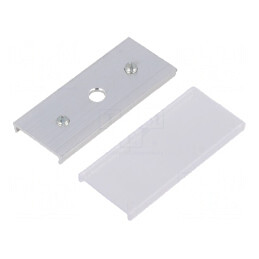 Conector Aluminiu Policarbonat LINEA20 180° Natural | Electronic-mag.ro | Componente Electronice