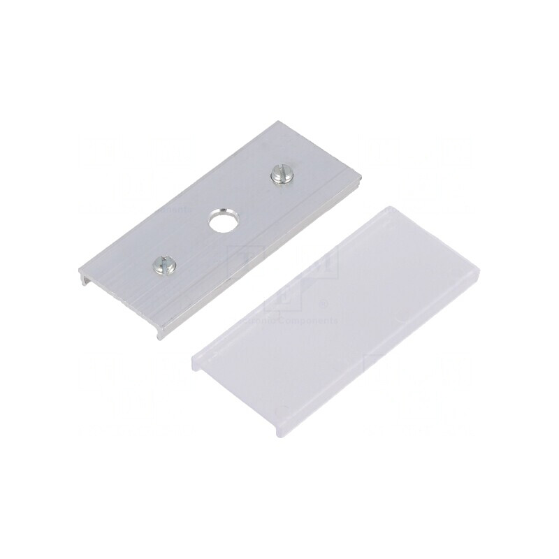 Conector Aluminiu Policarbonat LINEA20 180° Natural | Electronic-mag.ro | Componente Electronice