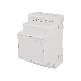 Carcasă pentru șină DIN, polistiren gri, 90x52x65mm | Electronic-mag.ro | Componente Electronice