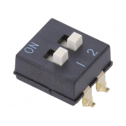 Comutator DIP-SWITCH 2 secțiuni ON-OFF 0,025A 24VDC | Electronic-mag.ro | Componente Electronice