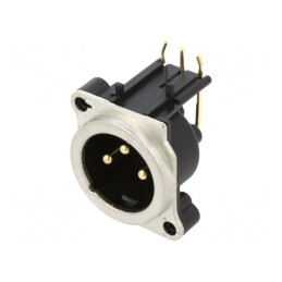 Plastic Panel Mount PCB 3 Pin Connector | Electronic-mag.ro | Componente Electronice
