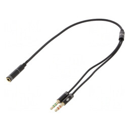 Cablu Jack 3,5mm 3Pin la 4Pin 0,2m