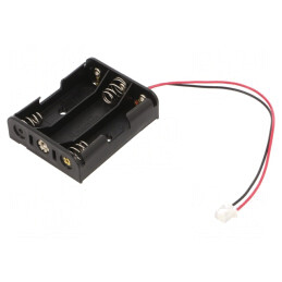 Suport Baterii 3xAA cu Cabluri 150mm și Terminale | Electronic-mag.ro | Componente Electronice