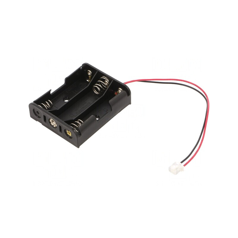Suport Baterii 3xAA cu Cabluri 150mm și Terminale | Electronic-mag.ro | Componente Electronice