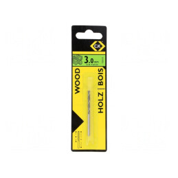 Burghiu Lemn 3mm 61mm Oțel Crom-Vanadium | Electronic-mag.ro | Componente Electronice