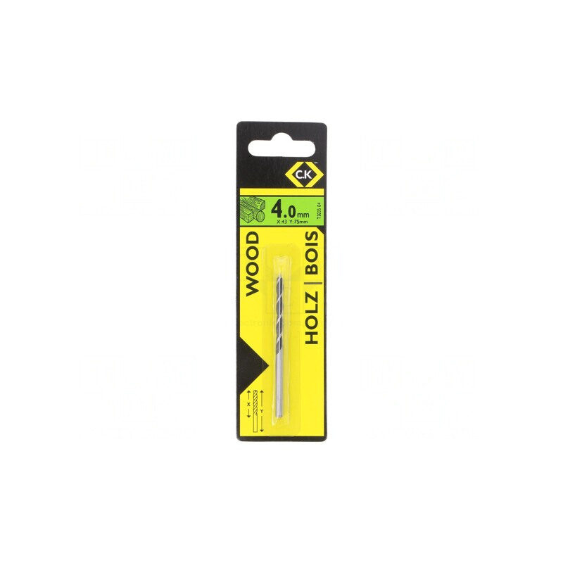 Burghiu Lemn 4mm 75mm Oțel Crom-Vanadiu 1buc | Electronic-mag.ro | Componente Electronice