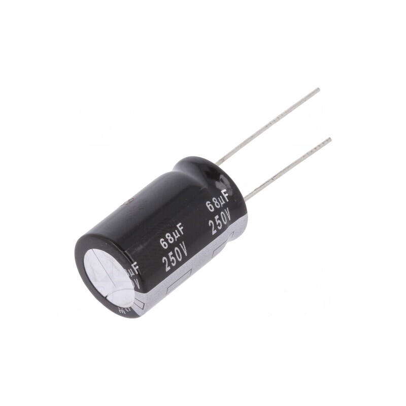 Condensator electrolitic THT 68uF 250V 16x25mm 5000h | Electronic-mag.ro | Componente Electronice