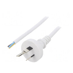 Cablu Electric 1m Alb 10A 3x0,75mm2 | Electronic-mag.ro | Componente Electronice