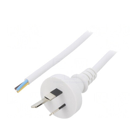 Cablu Electric 1m Alb 10A 3x0,75mm2 | Electronic-mag.ro | Componente Electronice