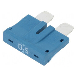 Siguranță Auto 500mA 58VDC 19mm UNIVAL | Electronic-mag.ro | Componente Electronice