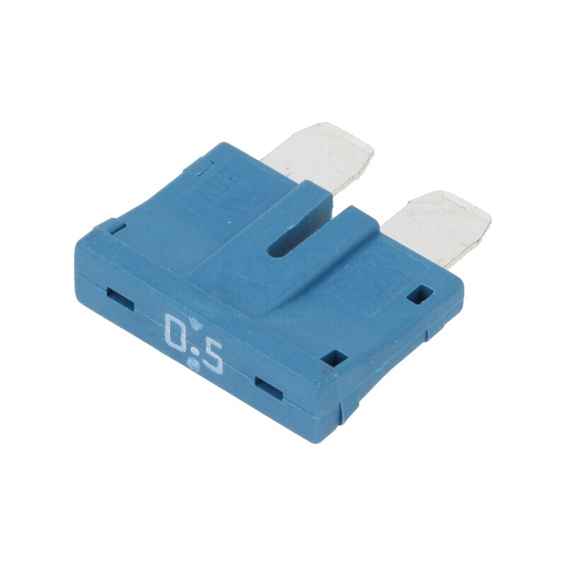 Siguranță Auto 500mA 58VDC 19mm UNIVAL | Electronic-mag.ro | Componente Electronice