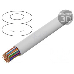 Cablu Telecomunicații Cupru PVC Alb 21x2x0,5mm | Electronic-mag.ro | Componente Electronice