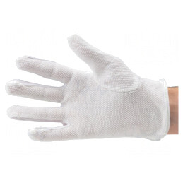 Mănuși de Protecție ESD Albe Mărimea L