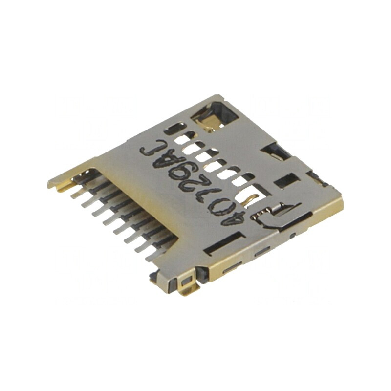 Conector microSD push-push SMT aurit | Electronic-mag.ro | Componente Electronice