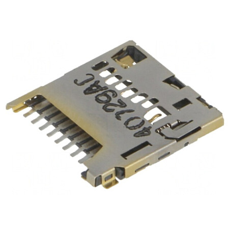 Conector microSD push-push SMT aurit | Electronic-mag.ro | Componente Electronice