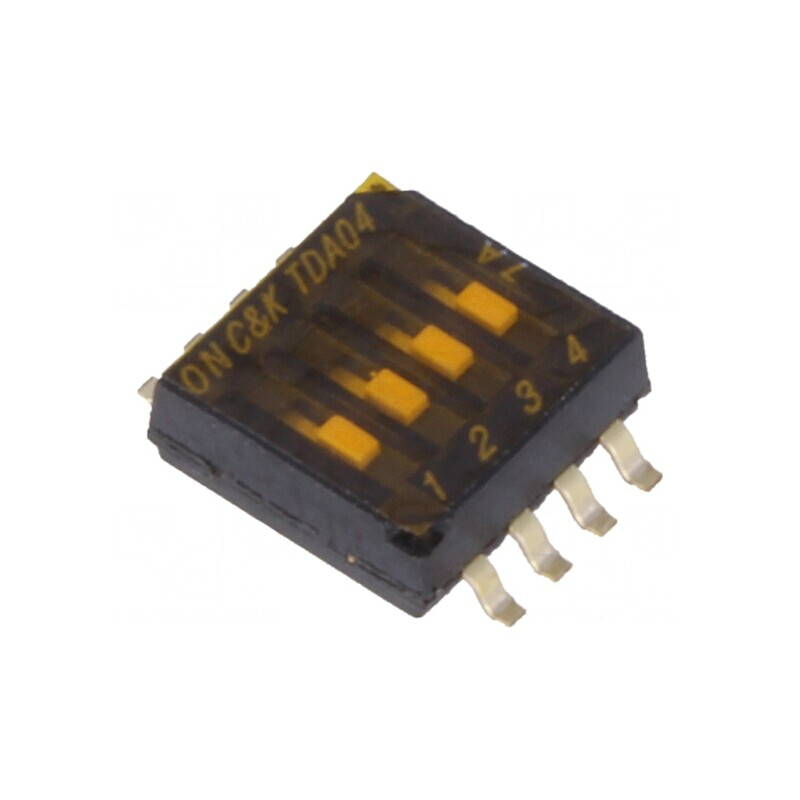 'Comutator DIP-SWITCH 4 Secțiuni OFF-ON 0,025A 24VDC' | Electronic-mag.ro | Componente Electronice 'Comutator DIP-SWITCH 4 Secțiuni OFF-ON 0,025A 24VDC' | Electronic-mag.ro | Componente Electronice