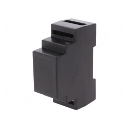 Carcasă ABS Neagră pentru Șină DIN 88x34x62mm | Electronic-mag.ro | Componente Electronice
