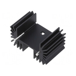 Radiator Extrudat Negru 25mm x 42mm TO218/TO220/TO247 | Electronic-mag.ro | Componente Electronice