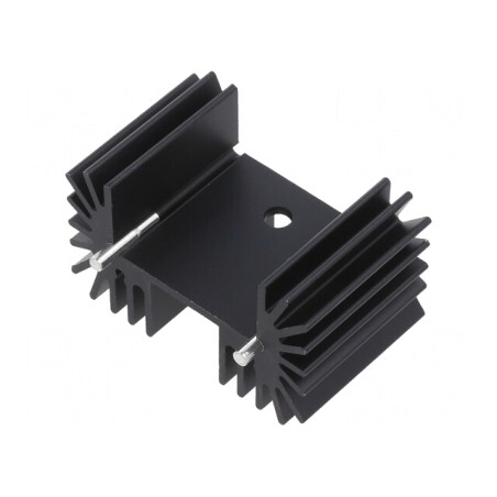 Radiator Extrudat Negru 25mm x 42mm TO218/TO220/TO247 | Electronic-mag.ro | Componente Electronice