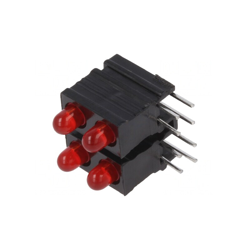 LED Roșu 2.8mm 4 Diode 20mA 60° | Electronic-mag.ro | Componente Electronice