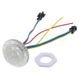 LED RGB IP65 140° Ø38mm cu Controler SM16703 24V | Electronic-mag.ro | Componente Electronice