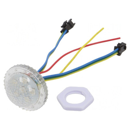 LED RGB IP65 140° Ø38mm cu Controler SM16703 24V | Electronic-mag.ro | Componente Electronice