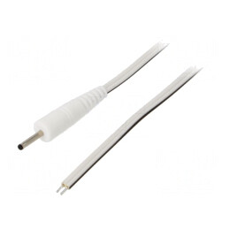 Cablu Alimentare DC Alb 0,5m 2x0,5mm2 | Electronic-mag.ro | Componente Electronice