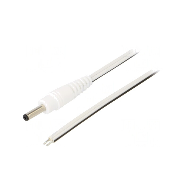 Cablu Alb DC 3,5/1,3 Mufă Dreaptă 0,5m 2x0,5mm² | Electronic-mag.ro | Componente Electronice Cablu Alb DC 3,5/1,3 Mufă Dreaptă 0,5m 2x0,5mm² | Electronic-mag.ro | Componente Electronice