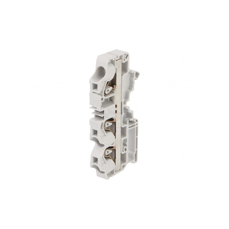 Conector Șine 0,5-10mm2 3 Borne Gri 10mm | Electronic-mag.ro | Componente Electronice