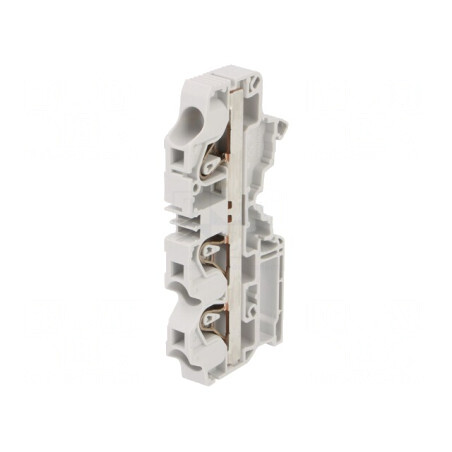 Conector Șine 0,5-10mm2 3 Borne Gri 10mm | Electronic-mag.ro | Componente Electronice