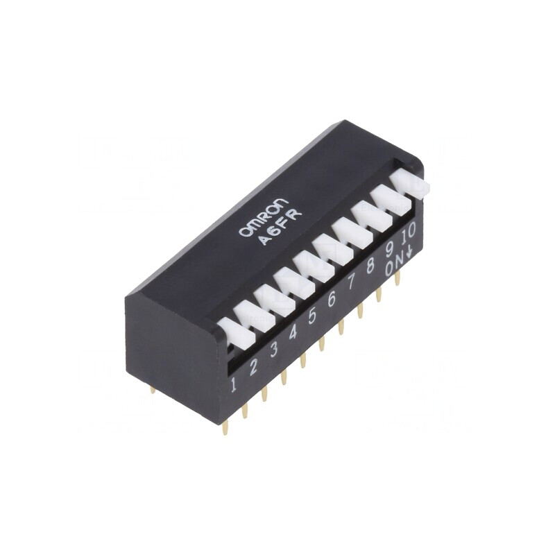 Comutator DIP-SWITCH 10 Secțiuni ON-OFF 24V 0.025A | Electronic-mag.ro | Componente Electronice