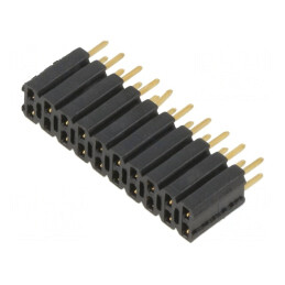 Soclu pini mamă 20 pini 2,54mm THT aurit | Electronic-mag.ro | Componente Electronice