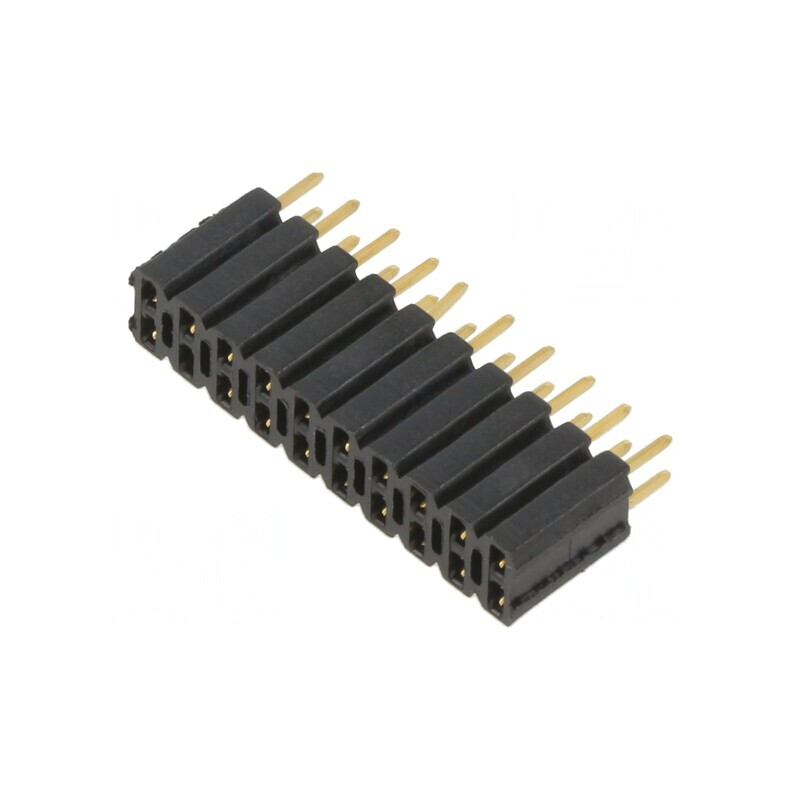 Soclu pini mamă 20 pini 2,54mm THT aurit | Electronic-mag.ro | Componente Electronice