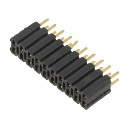 Soclu pini mamă 20 pini 2,54mm THT aurit | Electronic-mag.ro | Componente Electronice
