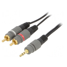 Cablu Audio Jack 3,5mm la RCA 5m Aurit