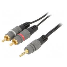 Cablu Audio Jack 3,5mm la RCA 5m Aurit | Electronic-mag.ro | Componente Electronice