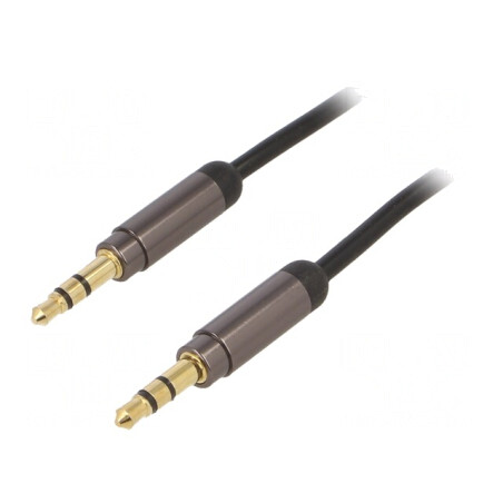 Cablu Audio Jack 3.5mm 3Pin Aurit 1m | Electronic-mag.ro | Componente Electronice